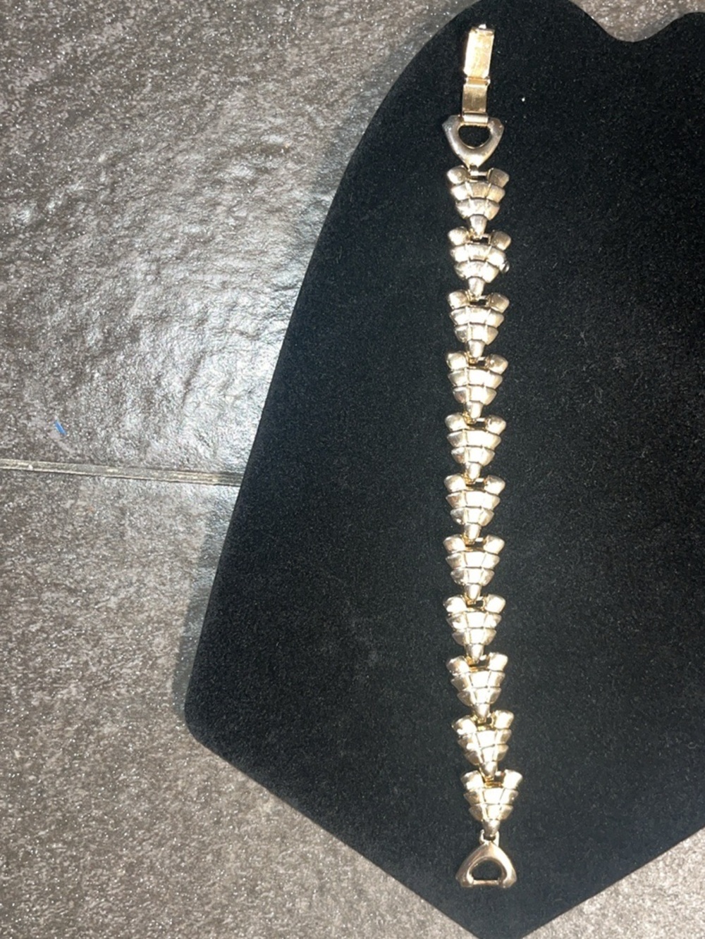 Vintage MARINO Gold Tone Articulated Bracelet Warm Patina Collector Piece